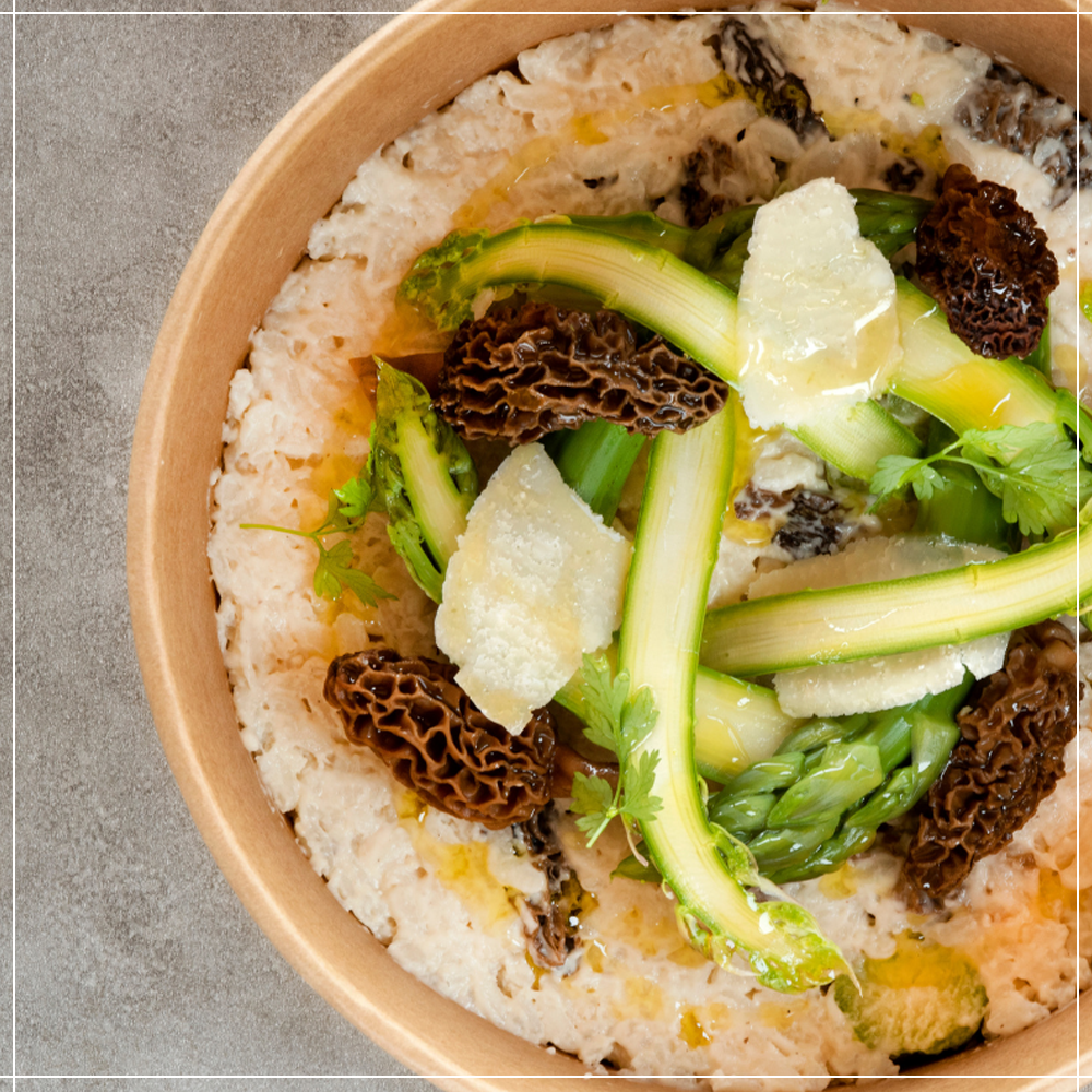 riz crémeux aux morilles à emporter