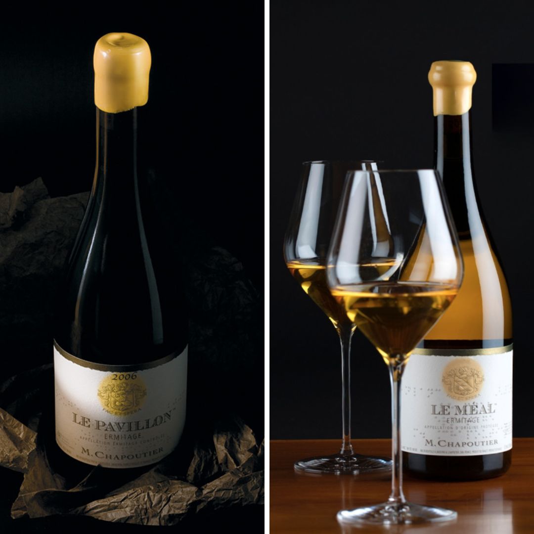 Bouteilles Chapoutier carree Accord mets et vins